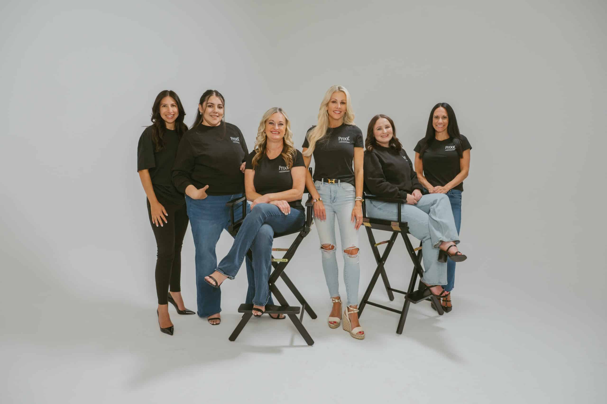 PR team at Proof Publicity collaborating on strategic campaign development using their signature methodology